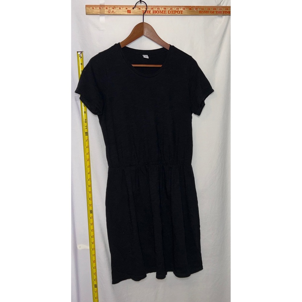 Old Navy Womens Black Short Sleeve Elastic Waist T-Shirt‎ Dress Medium